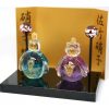 ガラス細工 木台付 お雛様 泡入 - Thumbnail Image 3